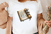 Watercolor Rustic Library Clipart, an Illustration by Canvas Craft (Thumbnail 4 of 7)