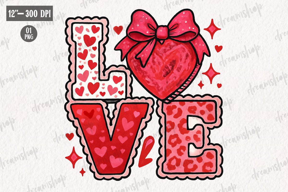 Valentine's Day love PNG Preppy Coqu, an Illustration by CreationArt (Photo 2 of 4)