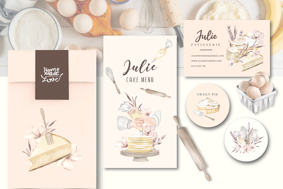 Cake Baking, a Food Illustration by Rachel Art Studio (Photo 7 of 7)