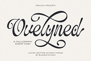 Ovelyned a Calligraphy Script Font, a Script Font by Blankids Studio (Thumbnail 1 of 9)