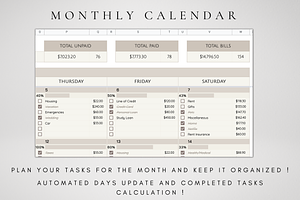 Bill Tracker Google Sheets Template