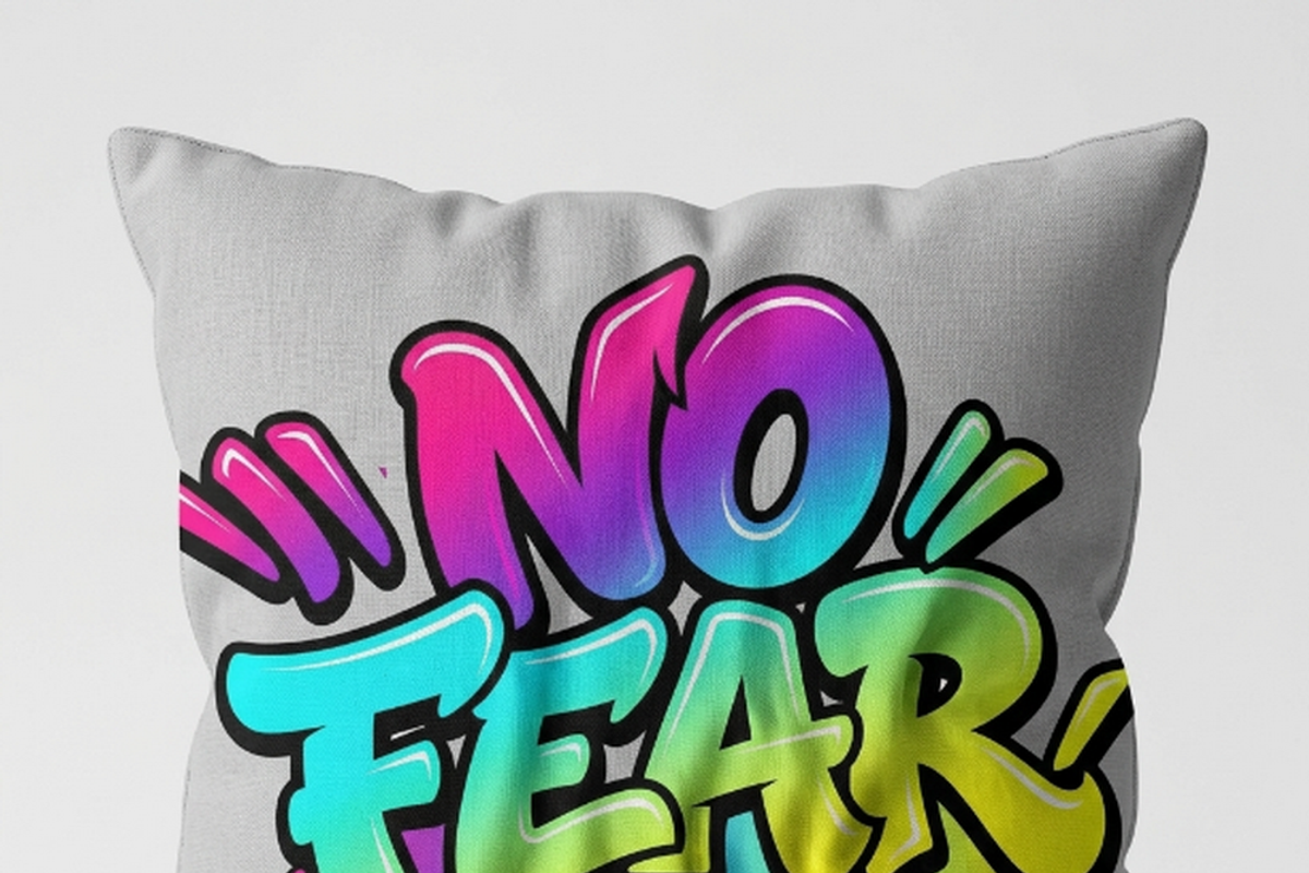 No Fear Graffiti Typography, a Shirt Mockup by Vector Stall (Photo 14 of 15)