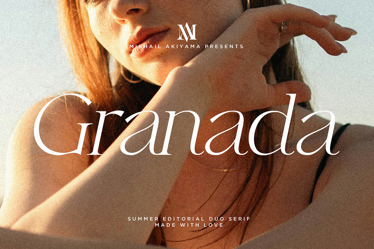 Granada - Summer Editorial Duo Serif, a Serif Font by mikhailakiyama (Photo 1 of 12)