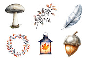 Silver Autumn Clipart, an Illustration by CreationArt (Thumbnail 3 of 5)
