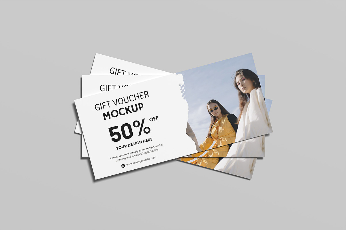 Gift Voucher Mockup, an Advertising Mockup by ZifaraDesign (Photo 3 of 11)