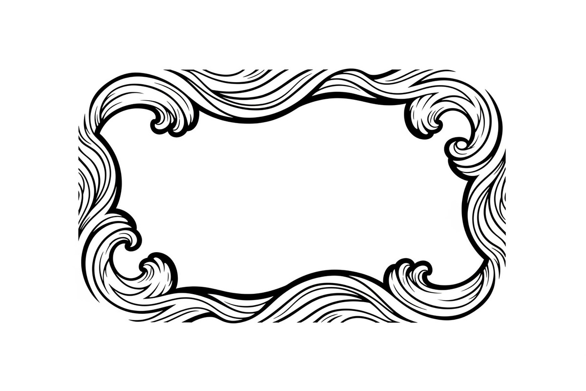 Vintage Wave Ornament Frame Bundle, an Illustration by Designer_Momina (Photo 36 of 51)