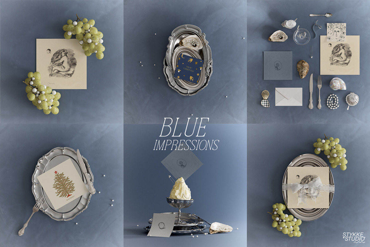 TREASURES OF THE SEA blue mockup, a Household Mockup by Stykke Studio (Photo 9 of 9)