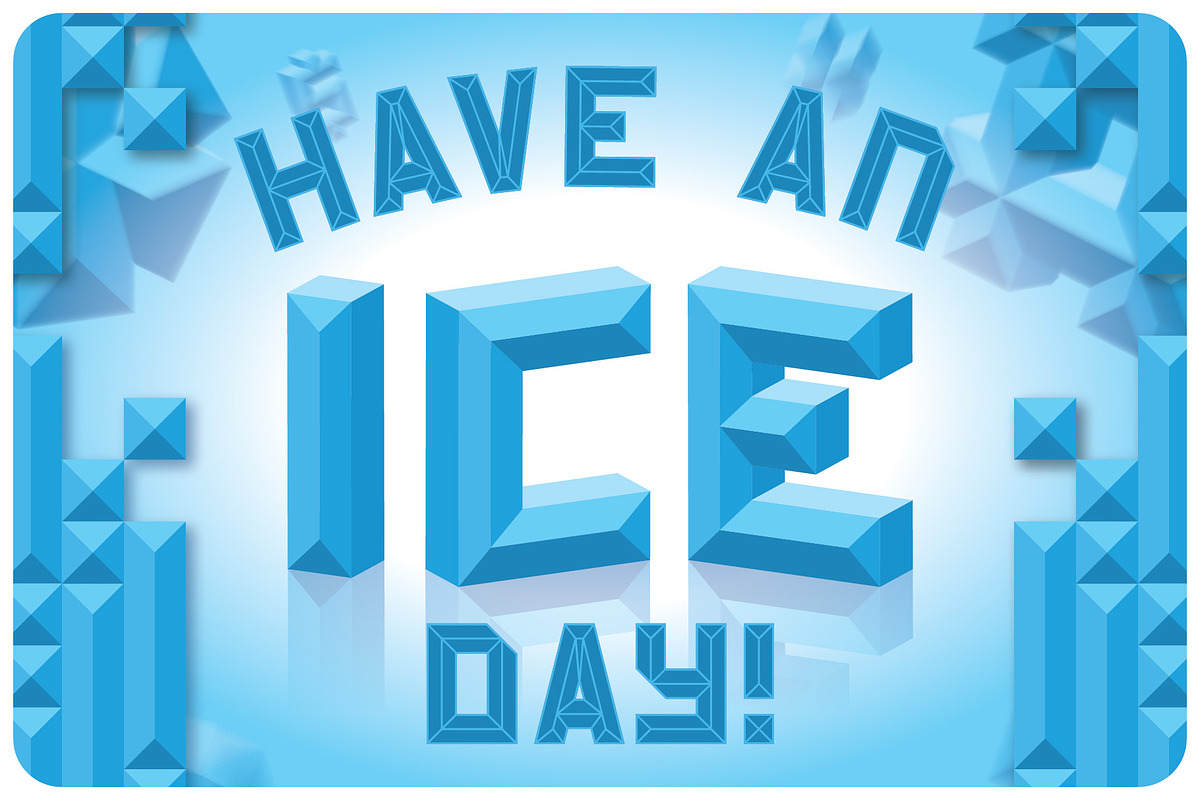 Ice Cube Color Font, a Font by VozzyStock (Photo 7 of 8)