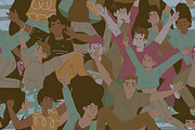 happy people jump characters, a Pattern Graphic by AAN Seamless Shop (Thumbnail 2 of 4)
