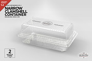 Narrow Clamshell Container Mockup, a Cups & Container Mockup by INCDesign (Thumbnail 2 of 11)