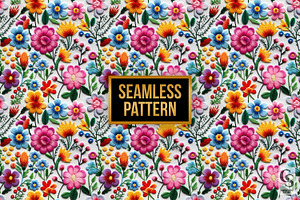 Mexican Flowers Embroidery Patterns