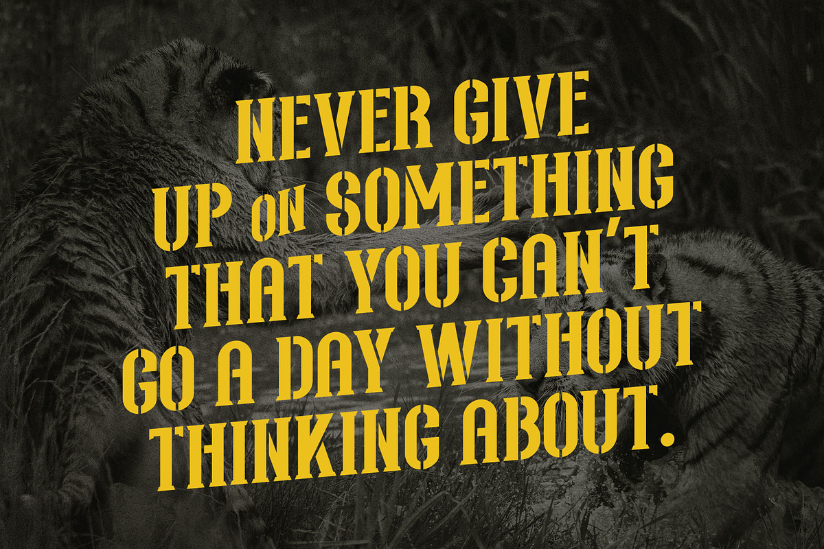 Northas - Vintage Stencil, a Font by Arterfak Project (Photo 10 of 11)