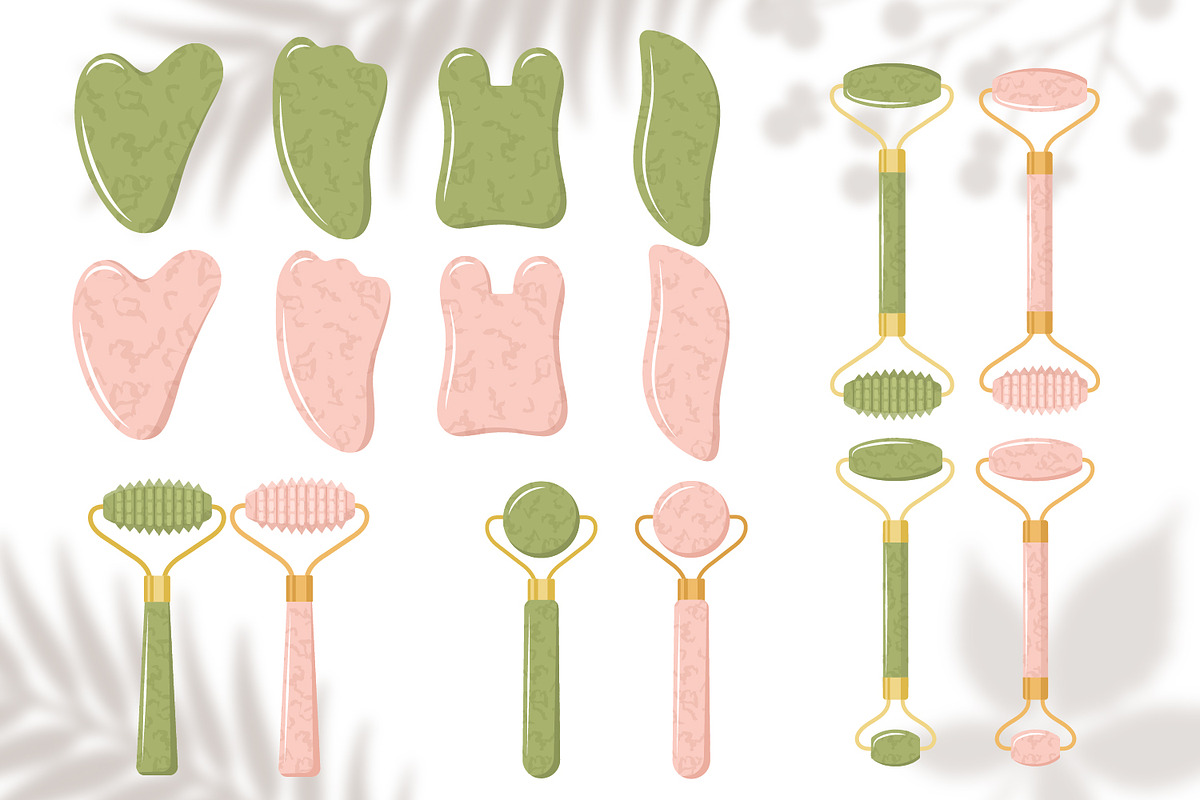 Gua Sha face massage collection, an Illustration by KeronnArt (Photo 2 of 10)