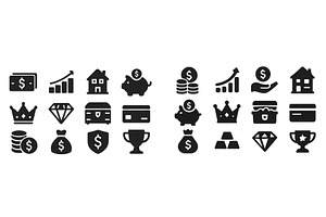 Various financial icons representing, a Finance Illustration by ZinetroN