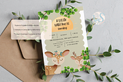 Deer Baby Shower Wild One Invitation, an Invitation Template by Little Creative Scribbles (Thumbnail 2 of 7)
