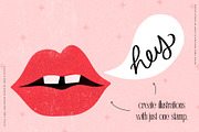 Retro Vibes Procreate Stamp Brush, a Brush Add-On by Darla Studio (Thumbnail 3 of 11)