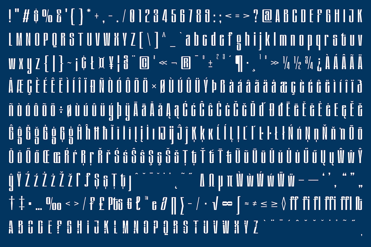 PRAK Notch – Ultra Condensed Font, a Sans Serif Font by Healltica.std (Photo 5 of 18)