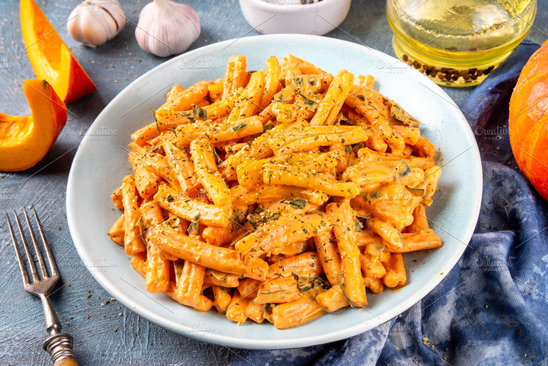 Creamy Pumpkin casarecce Pasta, a Food & Drink Photo by Rimma