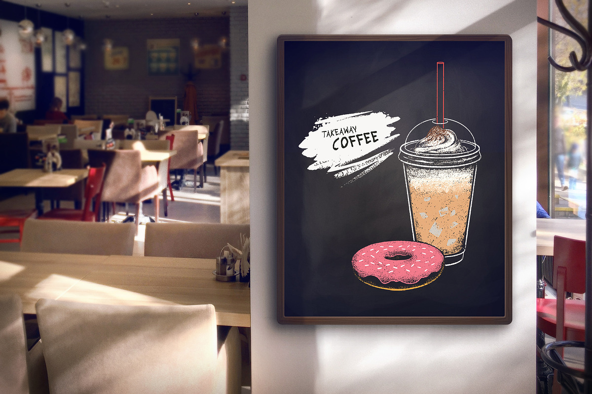 Takeaway Coffee and Sweet Food, an Object Graphic by Sonya Illustrations (Photo 5 of 10)
