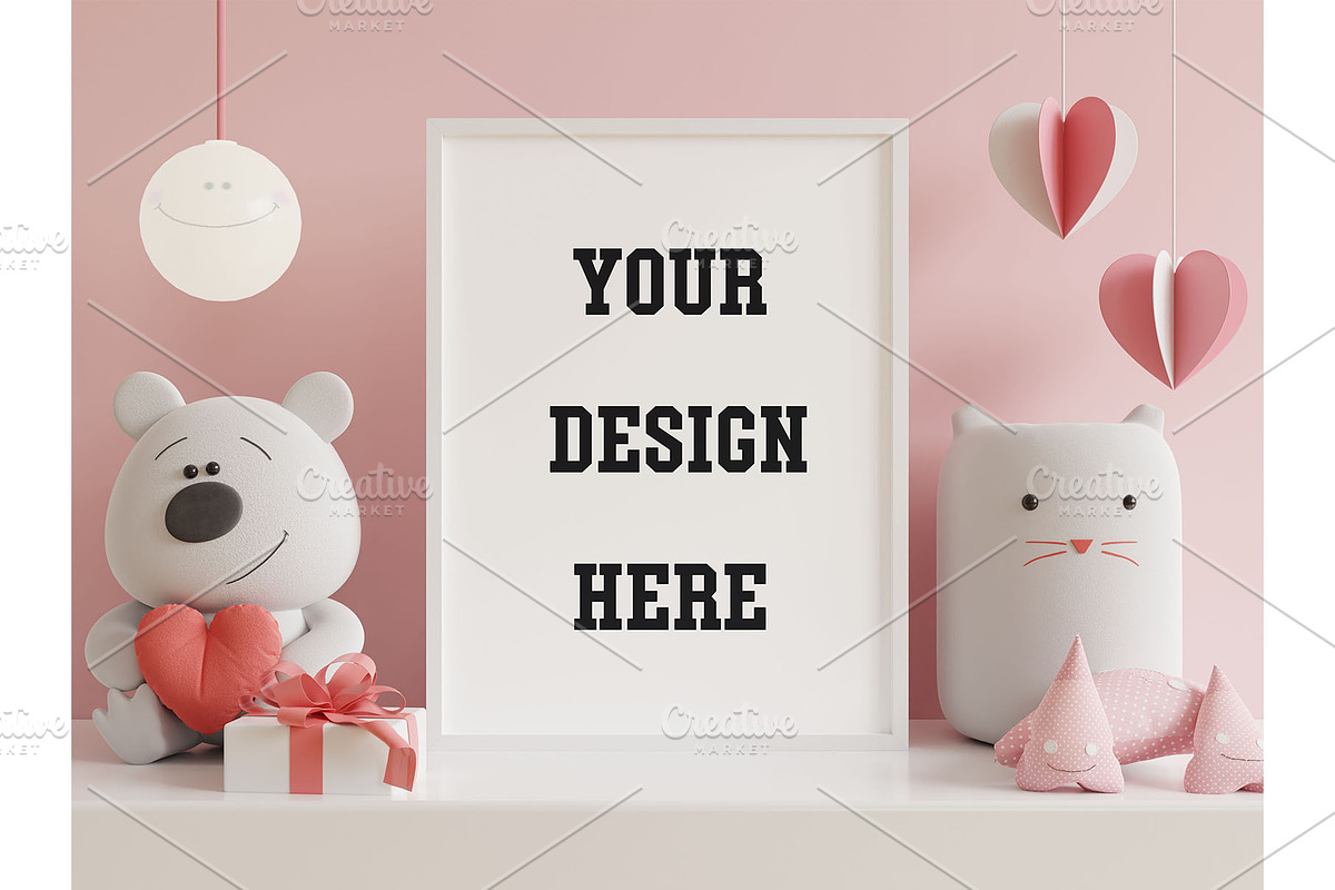 Kids frame mockup 010, a Household Mockup by vanitjan (Photo 1 of 2)