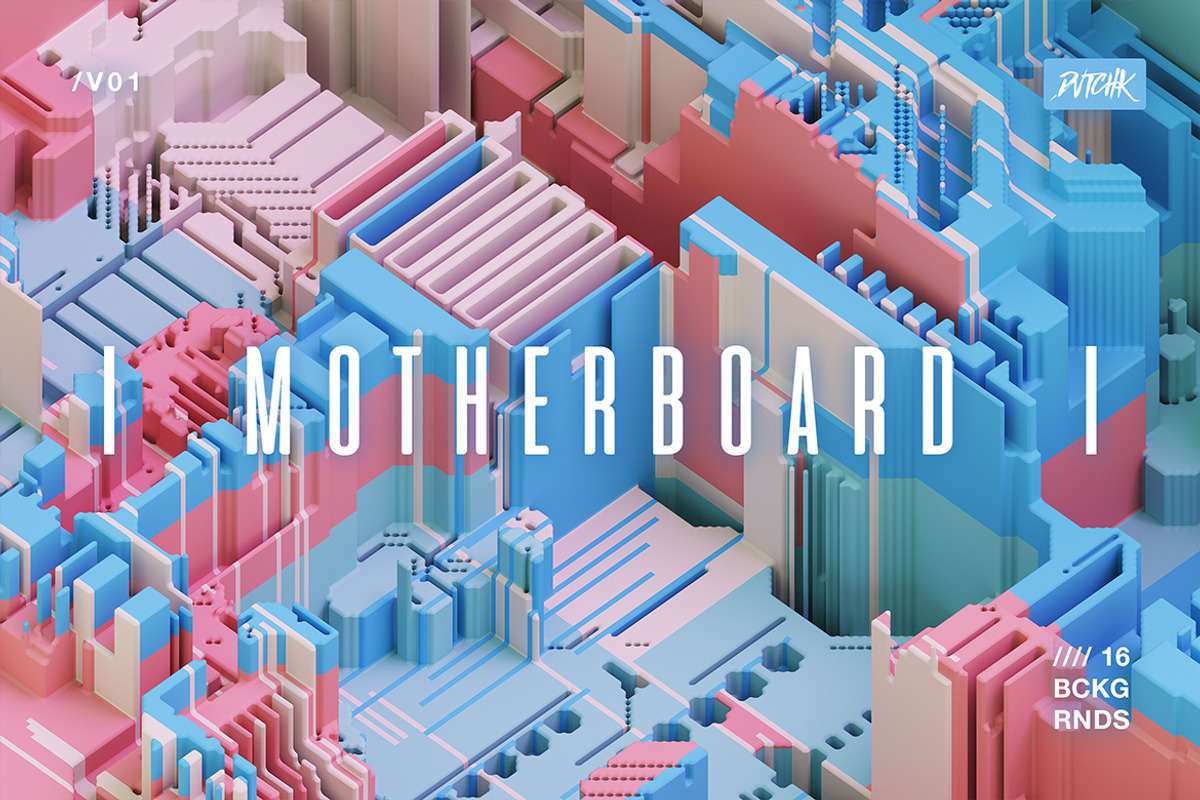 Motherboard | 3D Circuit Backgrounds, a Background Graphic by dvtchk (Photo 5 of 12)