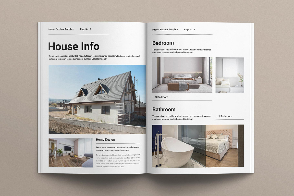 Interior Brochure Template, a Brochure Template by E-Type (Photo 4 of 7)