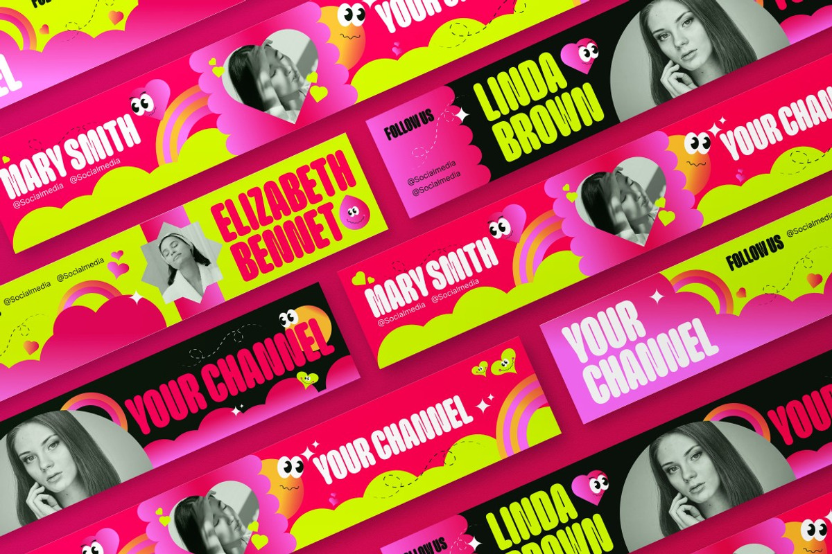 Pink Beauty Vlogger Youtube Cover, a Social Media Template by graphicook (Photo 3 of 3)