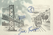 Vintage travel vector set., an Illustration by bioraven (Thumbnail 8 of 12)