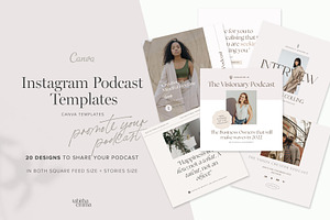 Podcast Instagram Posts For Canva