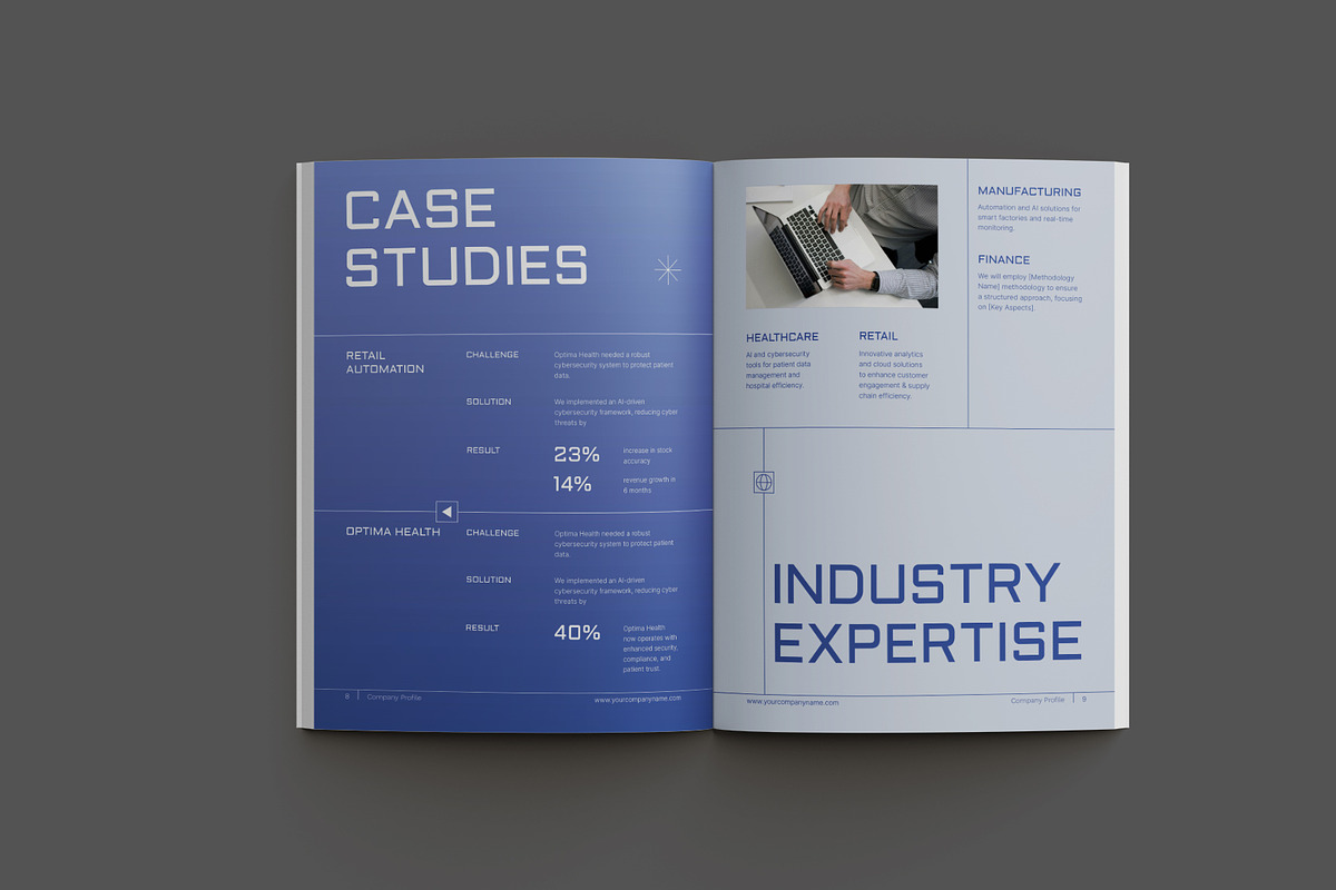 Gradient Minimalist Company Profile preview 6