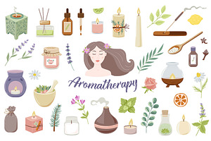 Aromatherapy and Relaxation, a Healthcare Illustration by Artspace