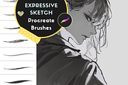 Expressive Sketching Brushes, a Brush Add-On by Cozy Brushery (Thumbnail 1 of 8)