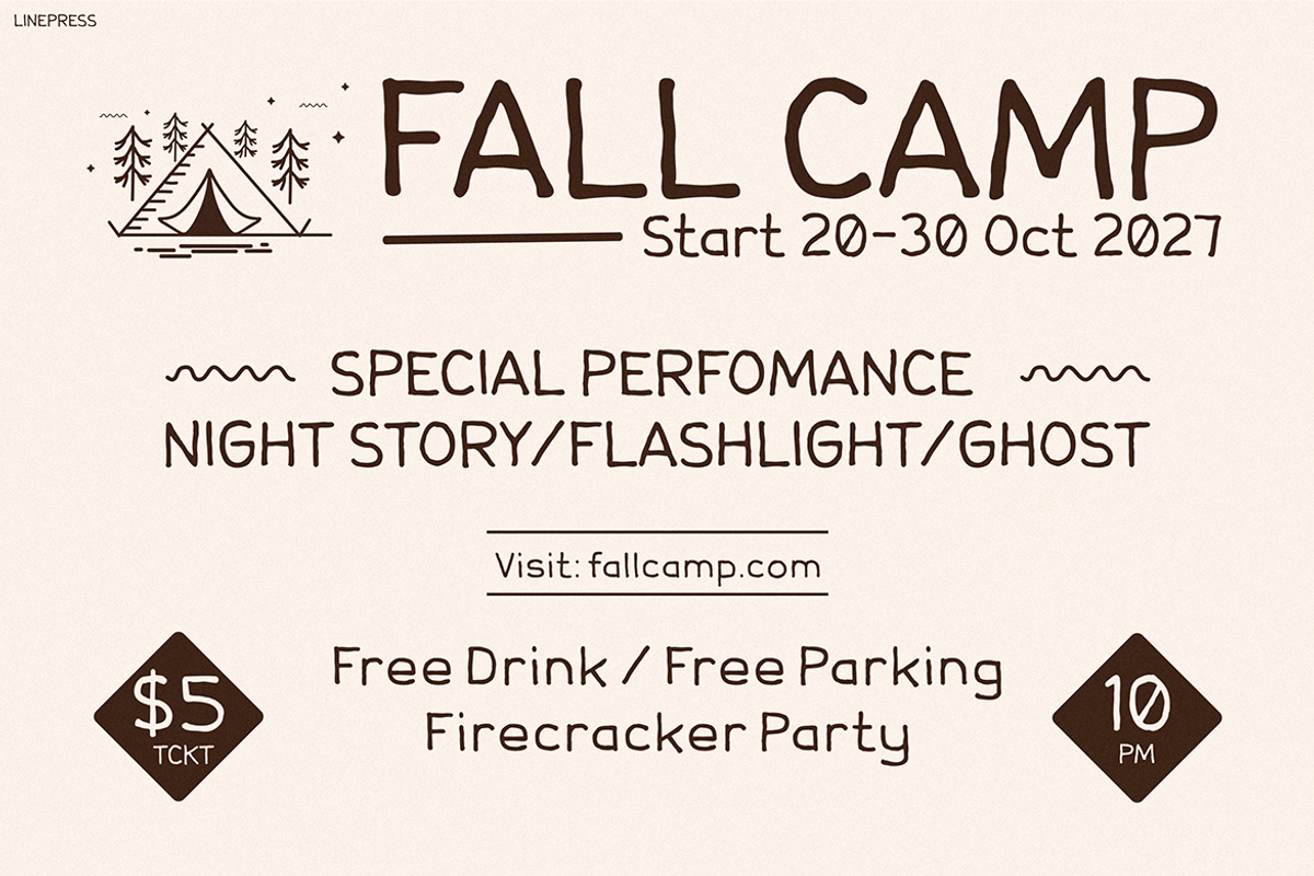 Linepress, a Script Font by Pinisi ART (Photo 9 of 10)