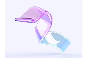 Transparent Glossy Glass Ribbon With