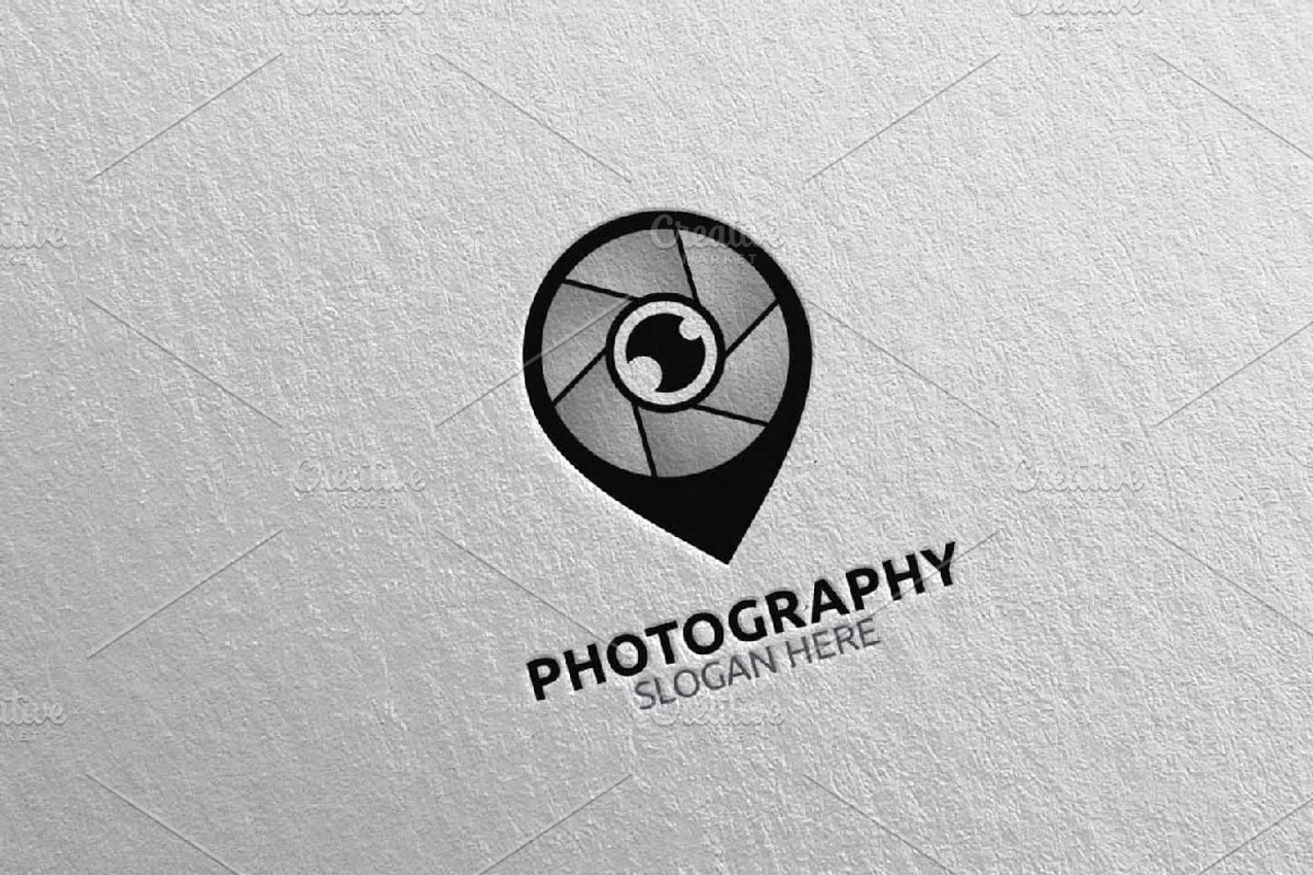 Pin Camera Photography Logo 24, a Branding & Logo Template by denayunebgt