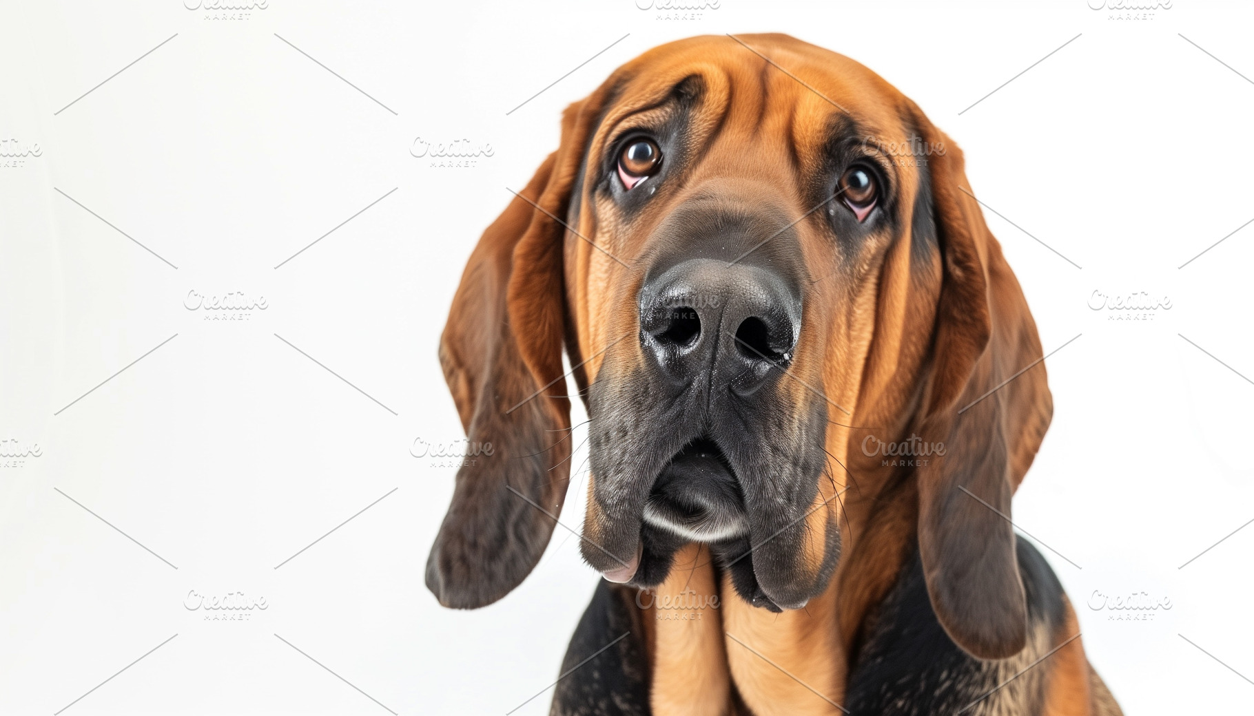 Bloodhound dog portrait, an Animal Photo by MistyDay