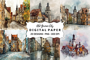 Old German City Backgrounds Bundle, a Background Graphic by PcuDesigns Illustrations (Thumbnail 1 of 3)