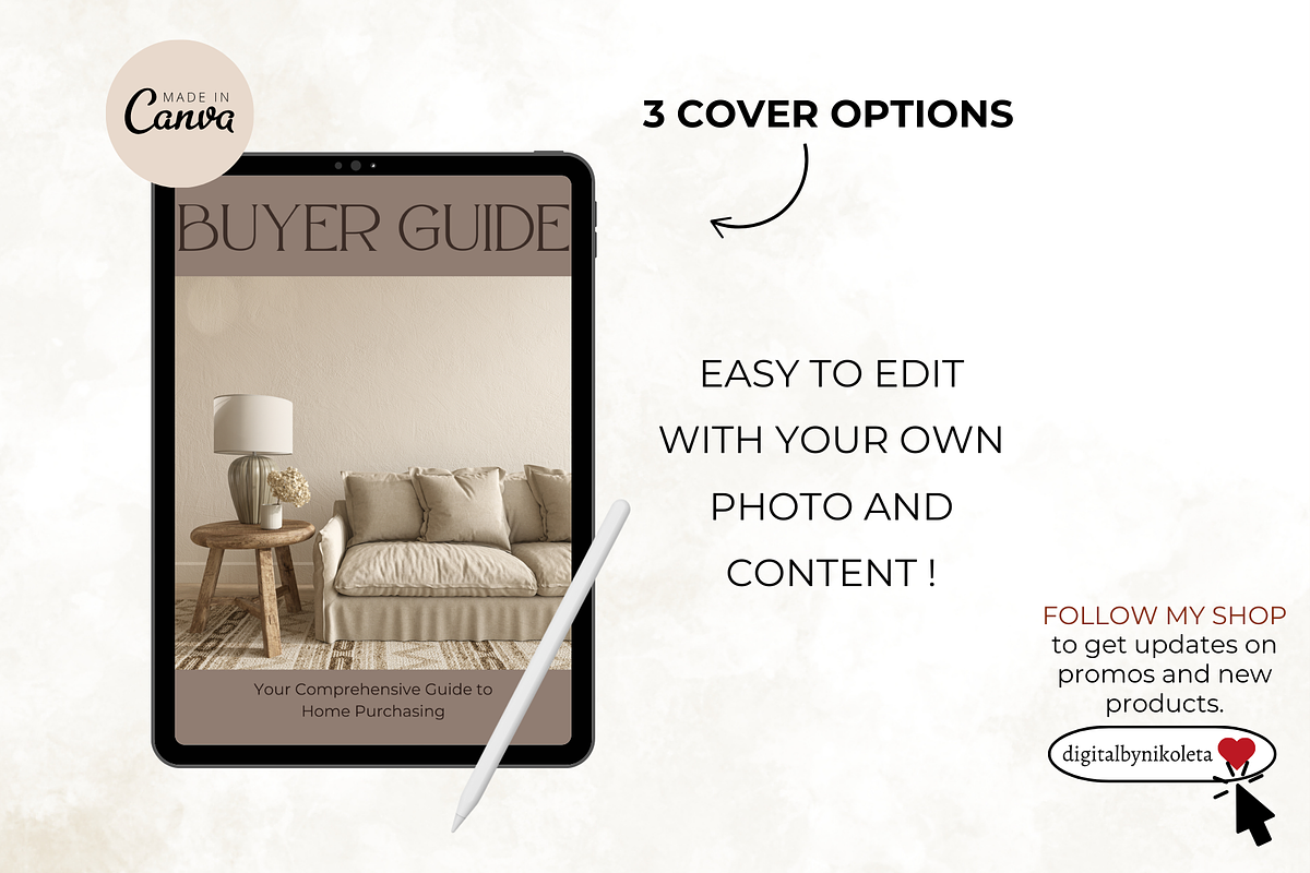 Buyer's Guide Canva Template, a Marketing Template by Digital By Nikoleta (Photo 4 of 11)