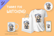 Cute Cartoon Reaper. Crafting, an Animal Illustration by KENO Mascots (Thumbnail 3 of 3)