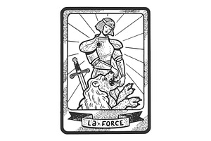 Tarot Playing Card Force Sketch