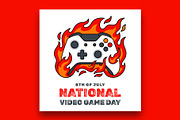National Video Game Day banner, a Social Media Template by nandinigraphics (Thumbnail 1 of 3)