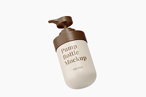 Pump Bottle Mockup, a Cups & Container Mockup by Akebareee
