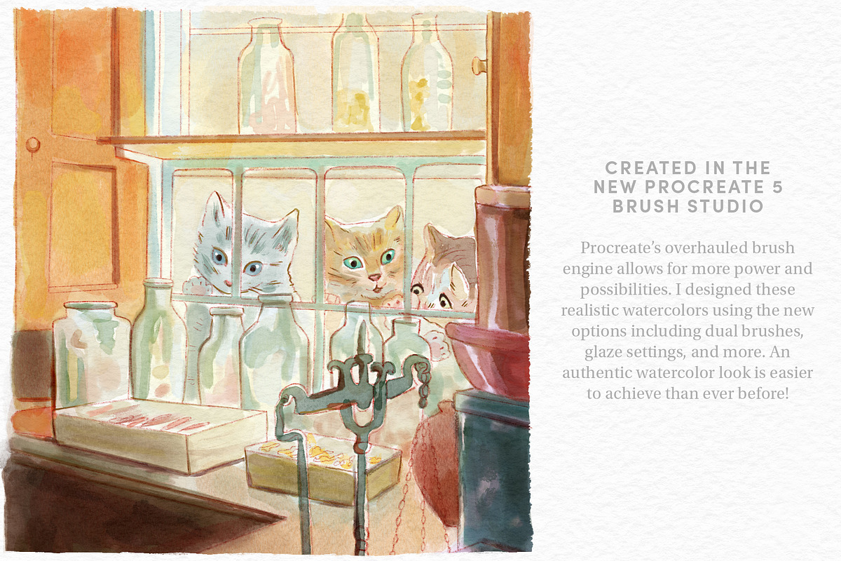 Watercolor Kit – Procreate Brushes, a Brush Add-On by Sadie Lew (Photo 12 of 14)