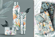 FLAMINGO & FLOWERS  tropical set, a Decorative Illustration by LenArt (Thumbnail 16 of 18)
