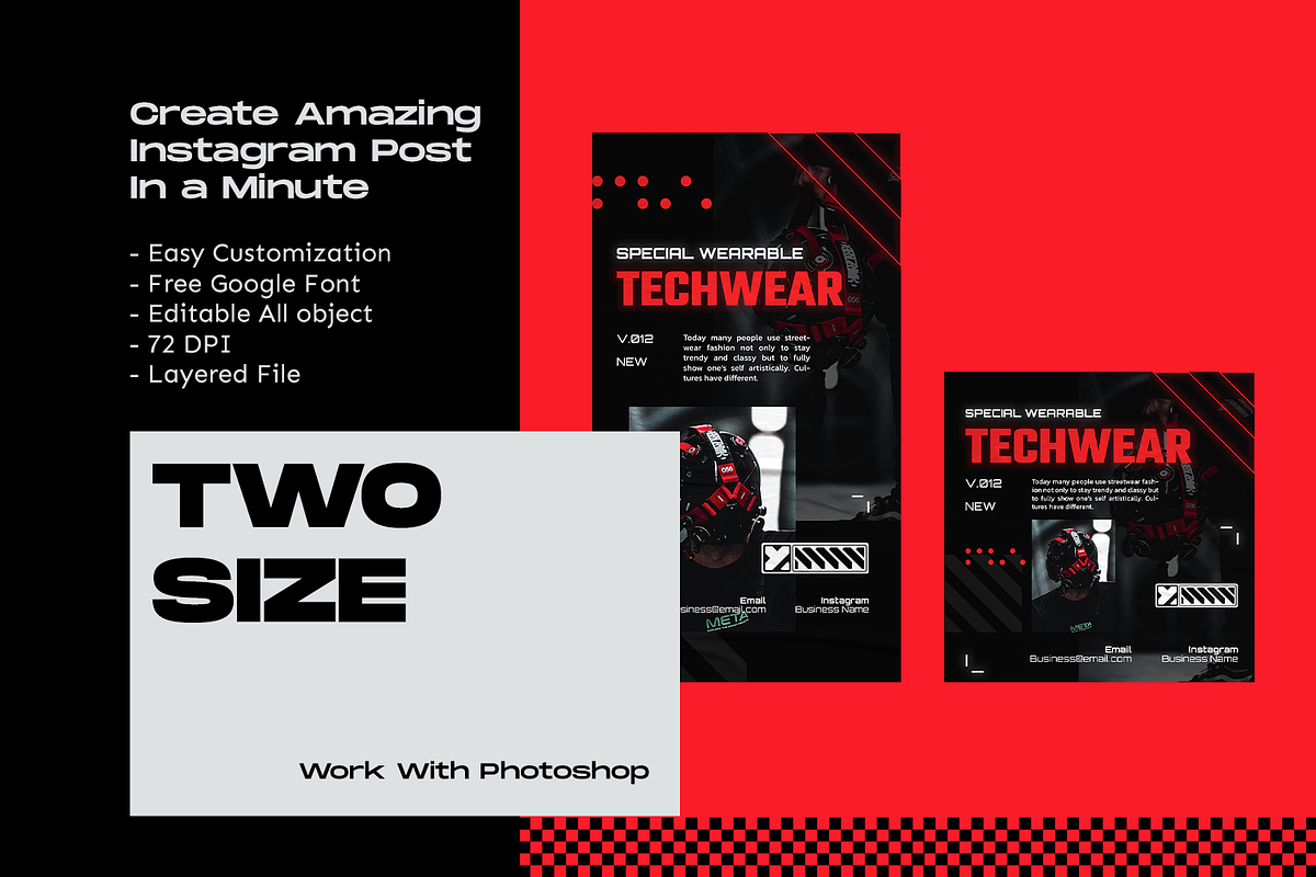 Lanche Techwear Instagram Template, a Social Media Template by Shinra Labs (Photo 5 of 5)