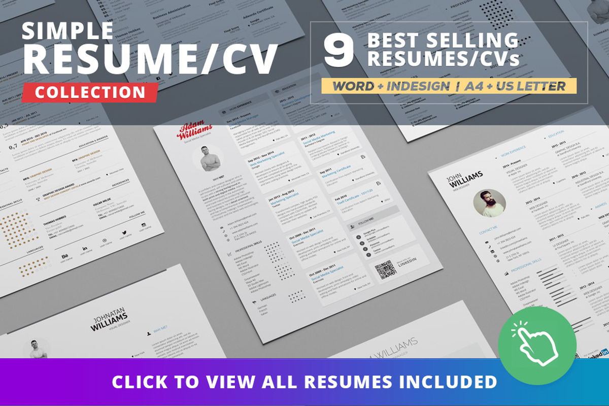 Entire Shop - Resume/Cv Bundle, a Resume Template by TheResumeCreator (Photo 4 of 7)