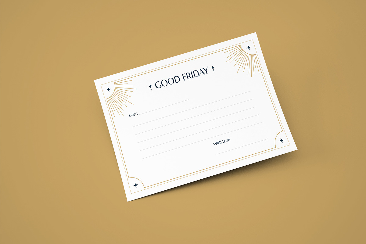 Good Friday Greeting Card, a Card Template by Neermana (Photo 4 of 4)