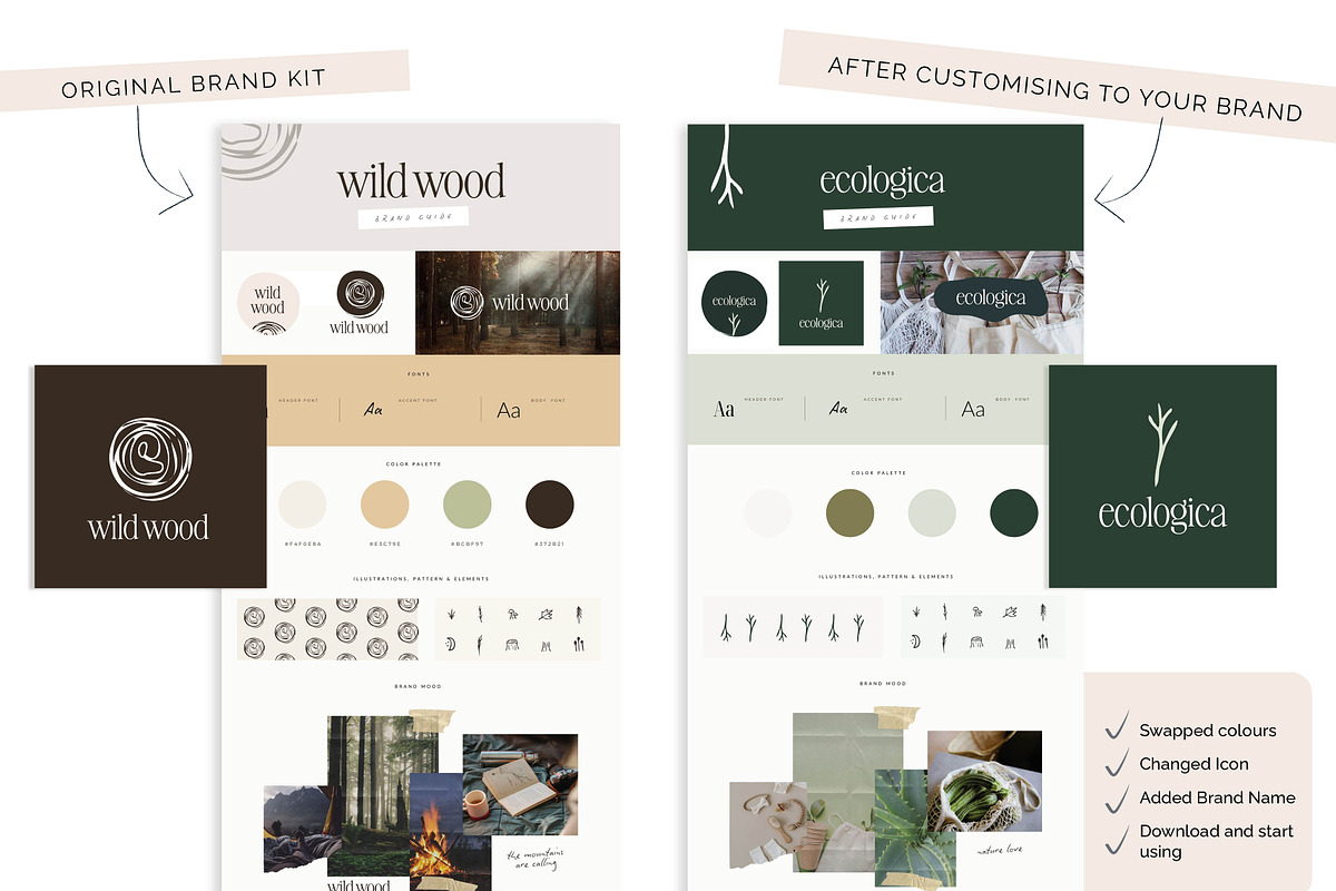Earthy Eco Nature Brand Logo Kit, a Branding & Logo Template by CreativeWilderness (Photo 11 of 19)