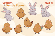 Cute Spring Bunny and Chick Set, a Seasonal Illustration by moja doodle (Thumbnail 6 of 6)
