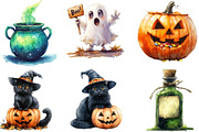 Halloween Clipart Bundle, an Illustration by Designking (Thumbnail 2 of 4)